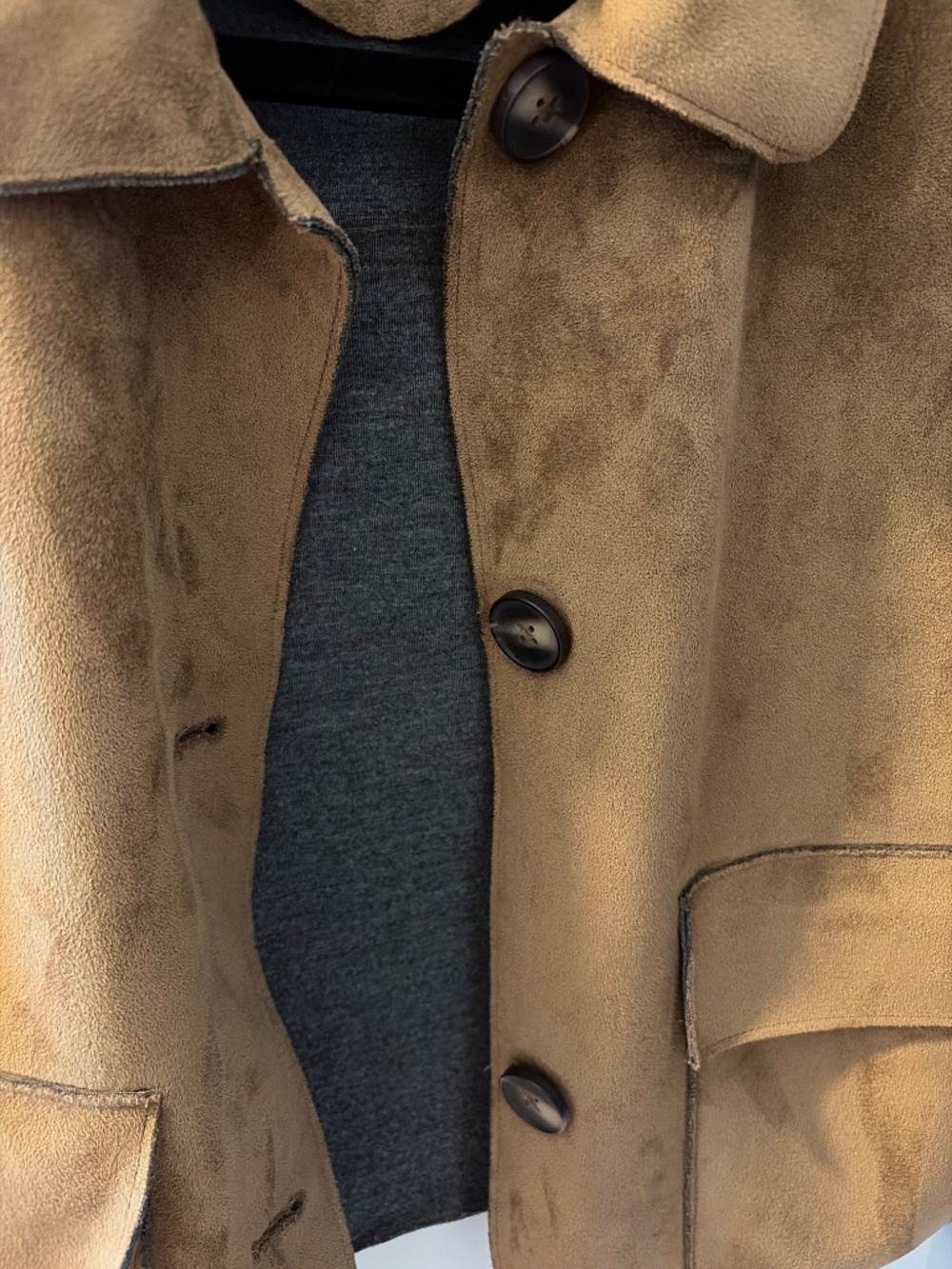 Zara brown suede jacket - Picture 3 of 4